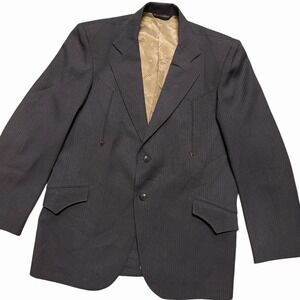 Vintage Tregos Westwear Brown Blazer Men's Size 44‎ Western Sport Coat USA Made